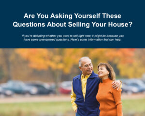 A couple outdoors in autumn attire, engaged in conversation against a backdrop of colorful fall foliage.